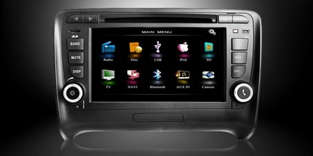 2DIN DVD autorádio Audi TT 2006-2010 s 7" moni...