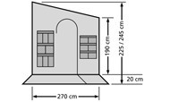 bočnice / dělící stěna k markýze 270 cm