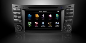 2DIN DVD autorádio Mercedes E (W211) 2002-2008, CSL s 7" monitorem a GPS