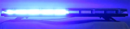 LED světelná rampa, modrá, 12-24V, homologace