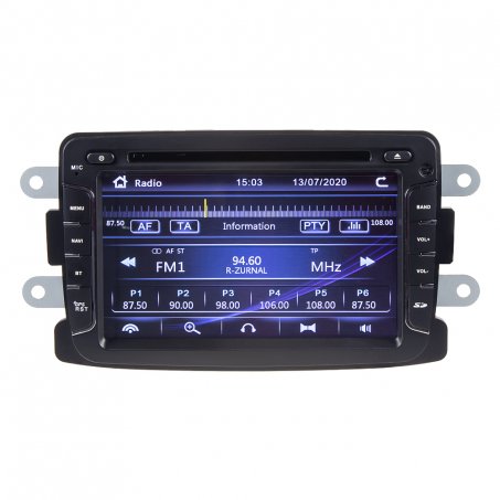 Autorádio pro Dacia, Renault s 7" LCD, GPS, ČESKÉ MENU