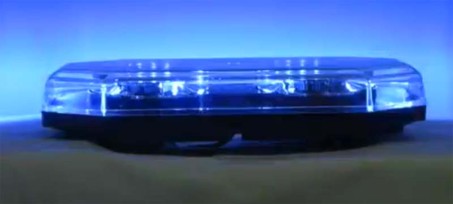 LED světelná rampa, modrá, magnet, 12-24V, homologace