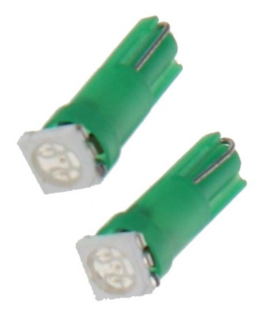 LED žárovka 12V s paticí T5 zelená, 1LED/3SMD
