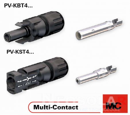 Konektory MC4- Multi Contact – pár