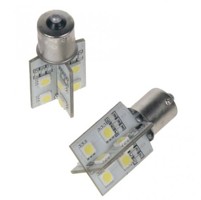 LED žárovka 12V s paticí BA 15s bílá, 16LED/3SMD