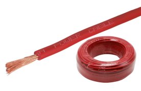 Napájecí kabel - rudý 5mm² - 1m