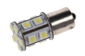 LED žárovka 12V s paticí BAU 15S bílá, 16LED/3SMD