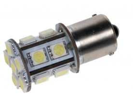 LED žárovka 24V s paticí BA 15S bílá, 16LED/3SMD